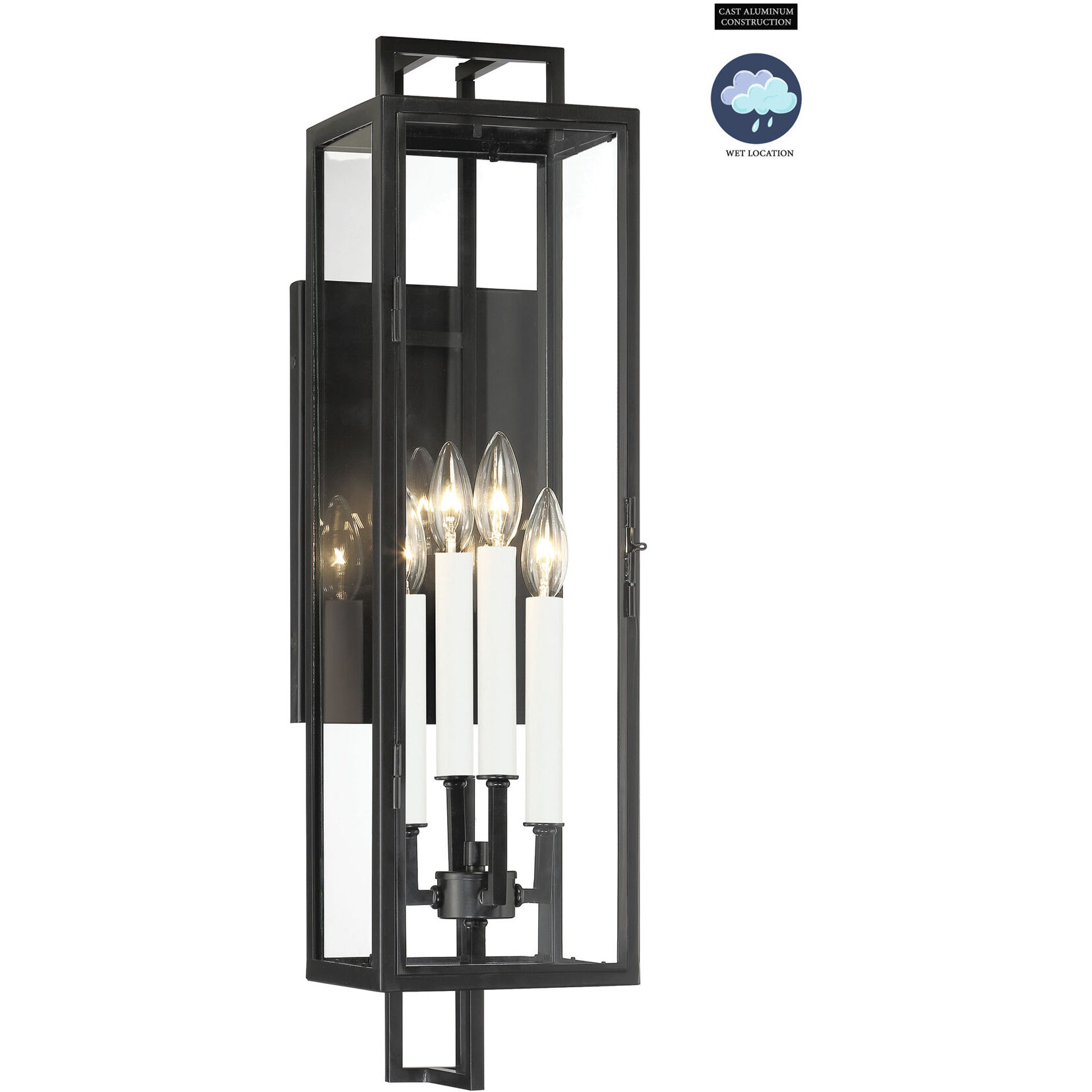 Knoll Road 4 Light 27.13 inch Coal Outdoor Wall Mount, Great Outdoors
